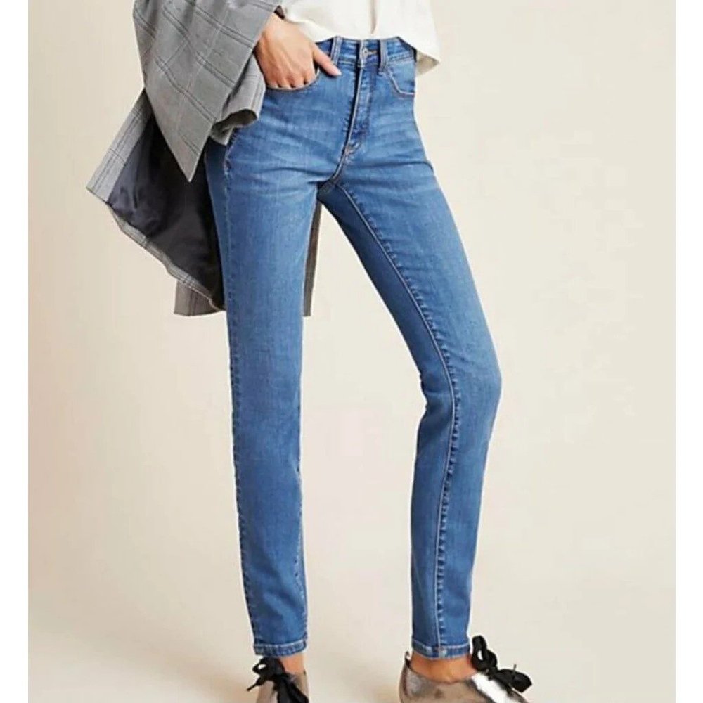 Anthropologie Pilcro Fit Stet Mid-Rise Skinny Jeans Sz 30